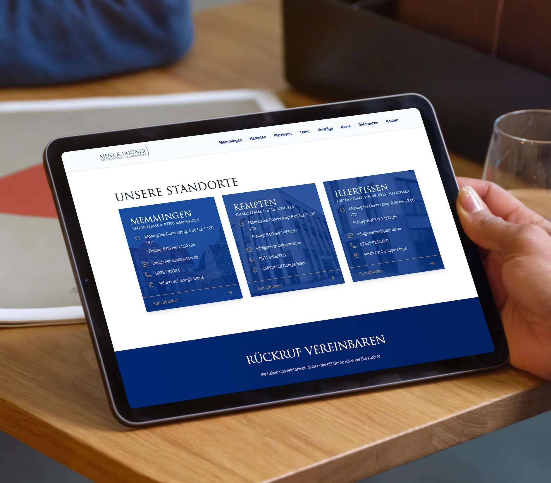 Menz & Partner website